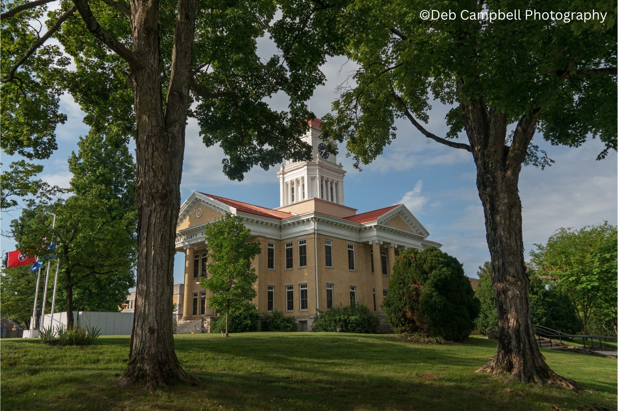 Photograph of the Blount County Courthouse in the Summer taken by Deb Campbell.
